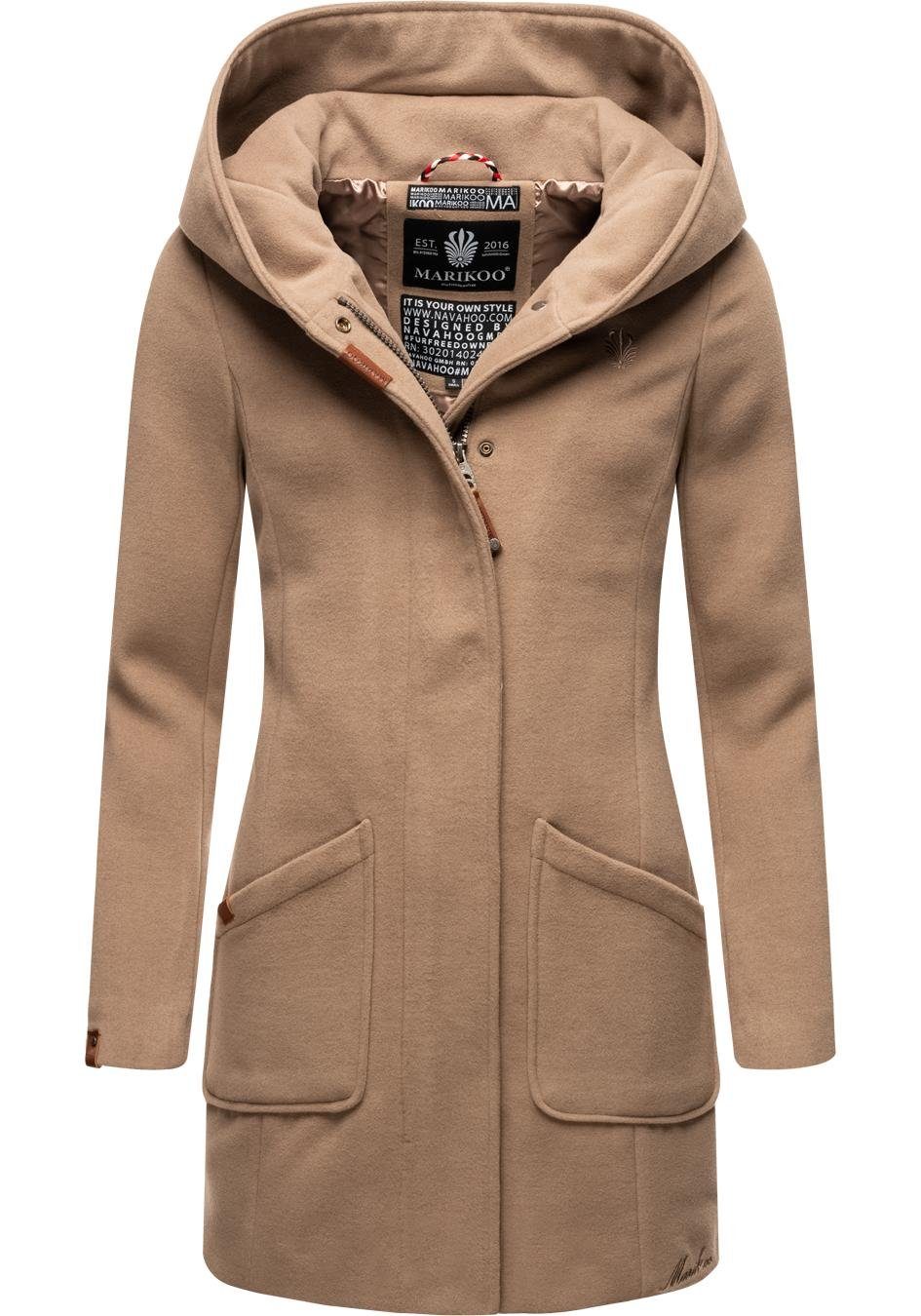 Marikoo Wintermantel "Maikoo" hochwertiger Mantel in Wollmantel-Optik mit g günstig online kaufen