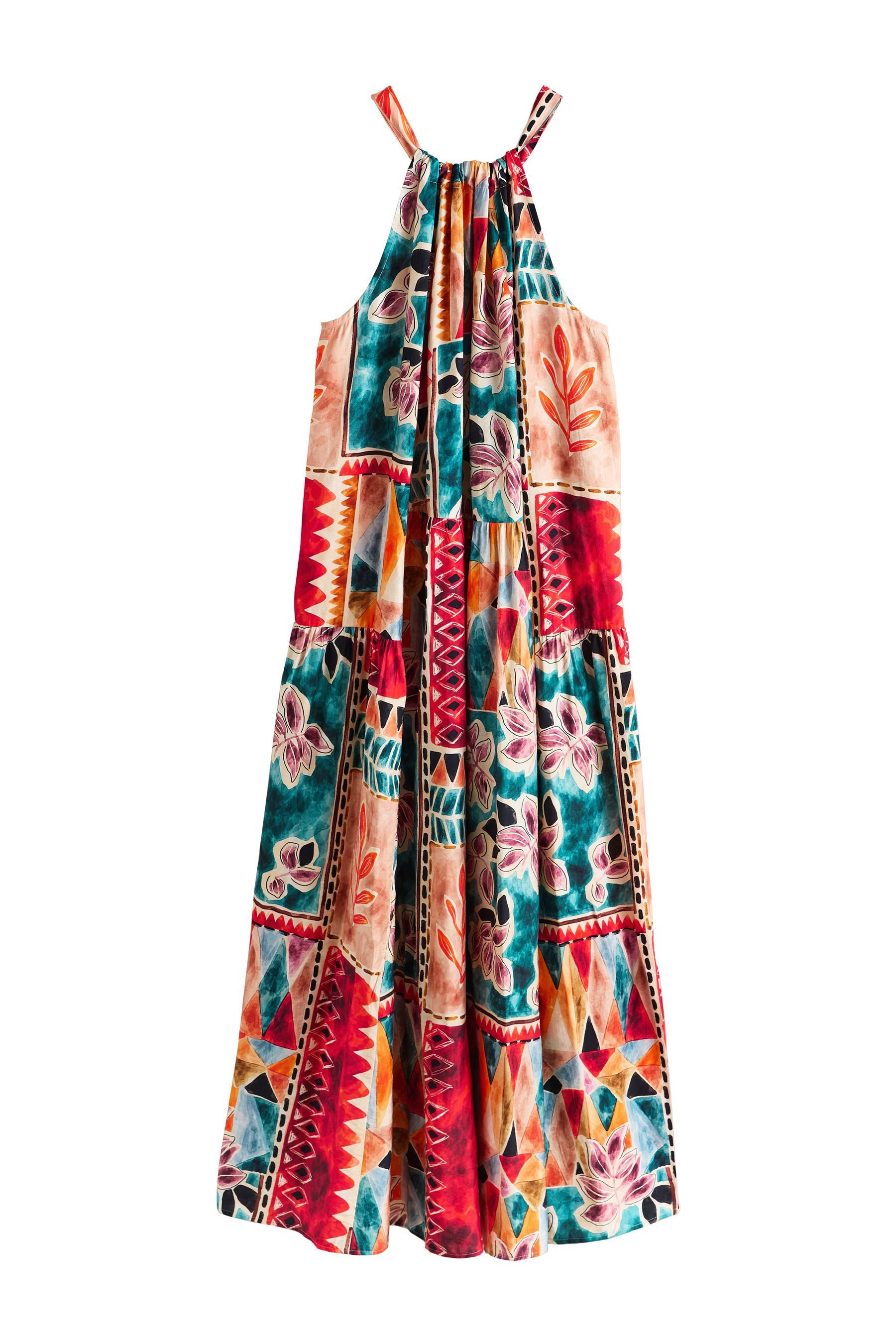 Next Maxikleid Maxikleid mit Neckholderträger für den Sommer (1-tlg)