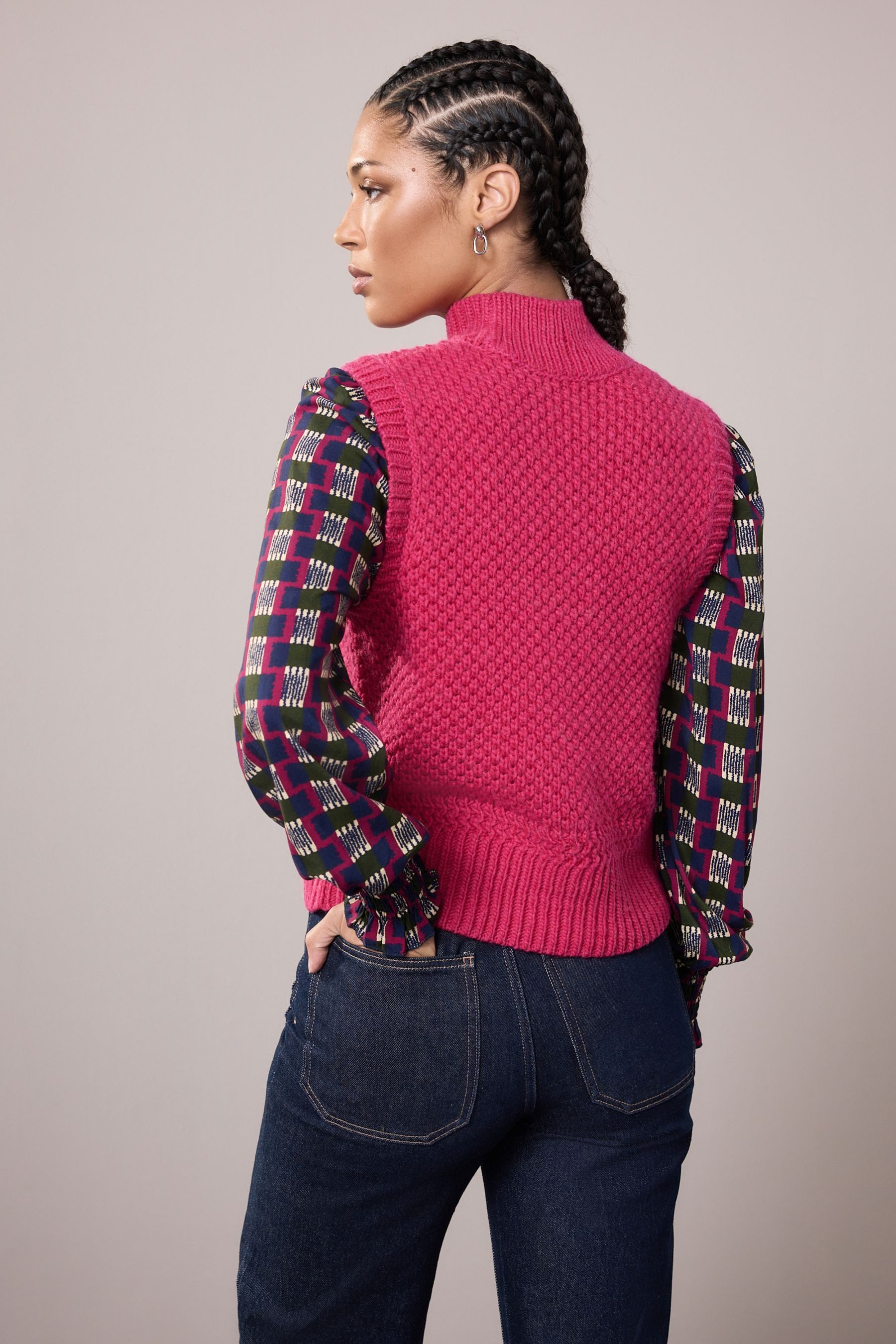 Next Pullunder Strick-Tanktop mit Wollanteil im Lagenlook (1-tlg)