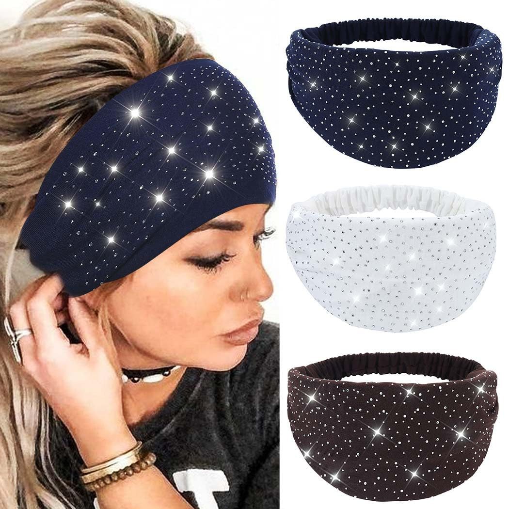 nsihing Haarband Boho-Breitstirnband für Damen, weiches turbanartiges Haarband