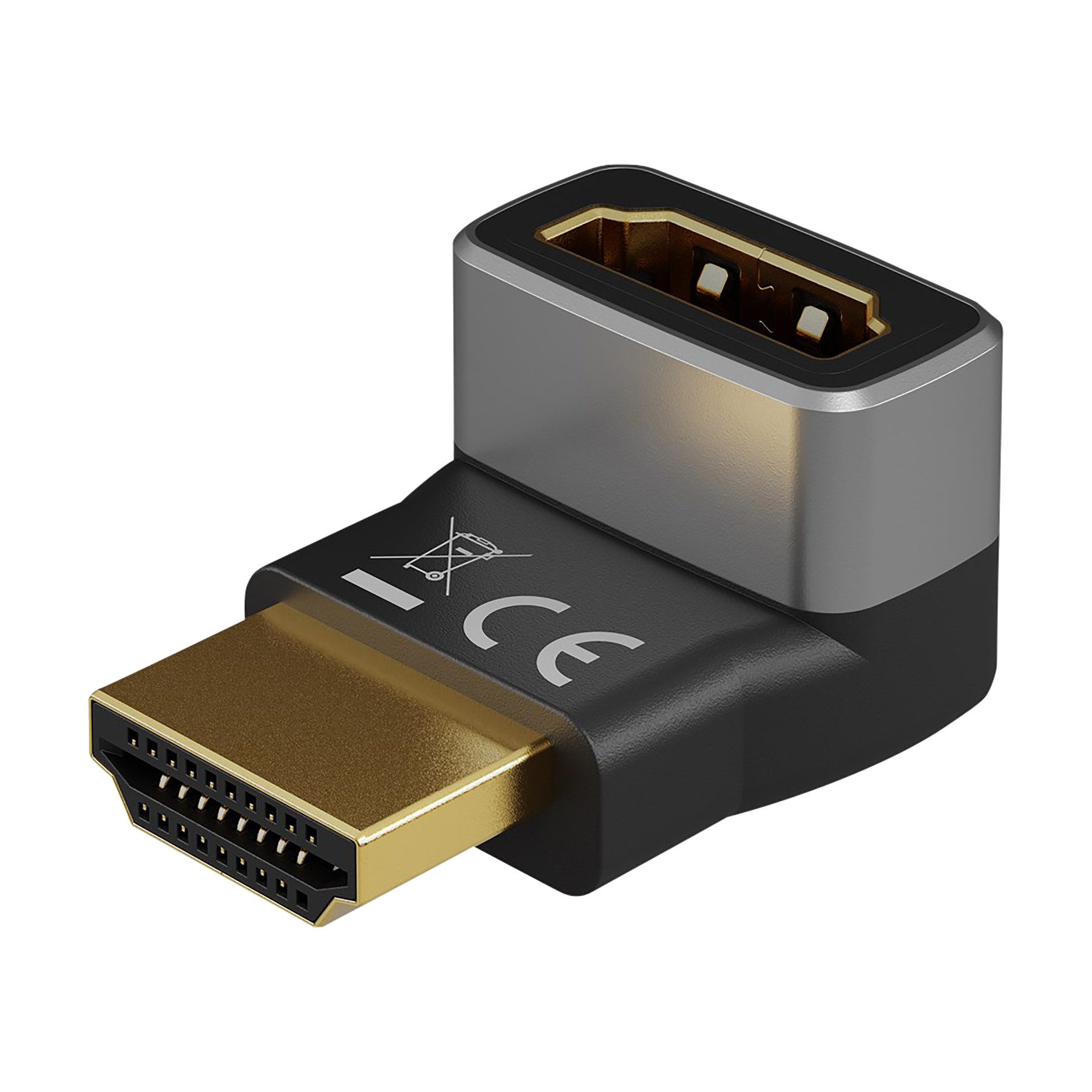Goobay GOOBAY HDMI-Adapter 72009 90° vertikal 8k 60Hz vergoldet HDMI-Adapter