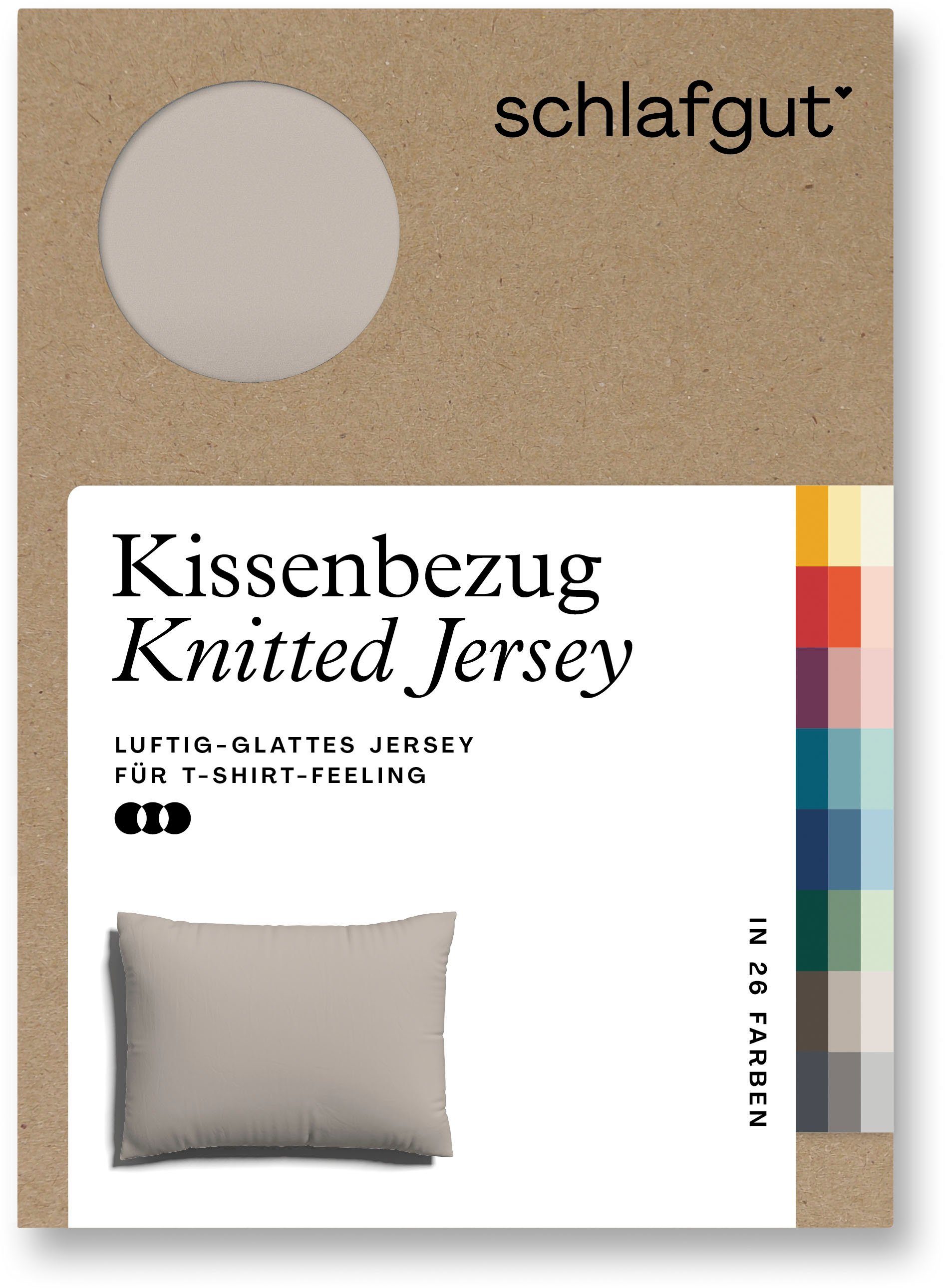 Schlafgut Kissenbezug Knitted Jersey aus Bio-Baumwolle günstig online kaufen