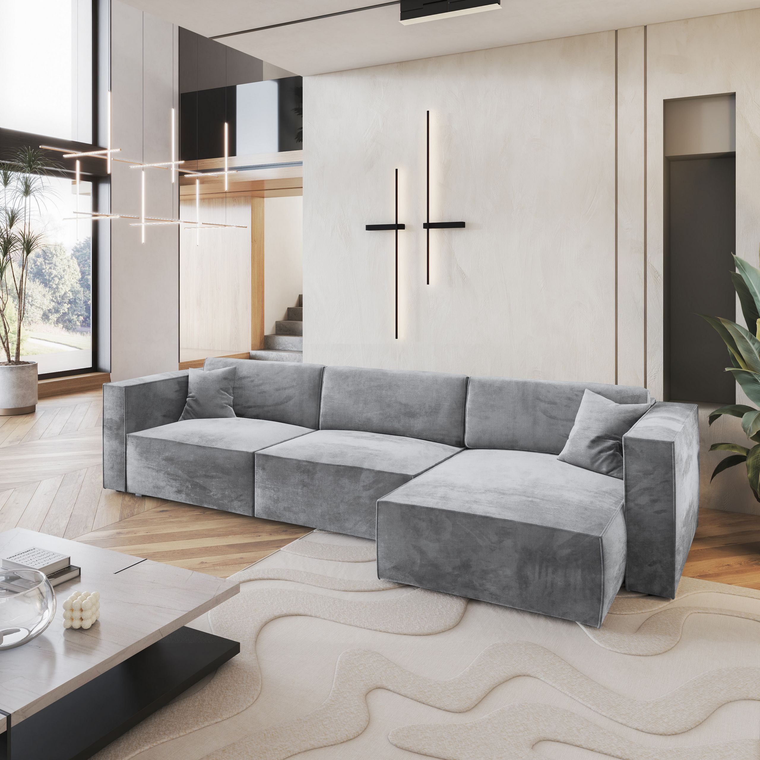 Masseno Ecksofa TOLMO mit Schlaffunktion L-Form, Sofa mit Bettkasten günstig online kaufen