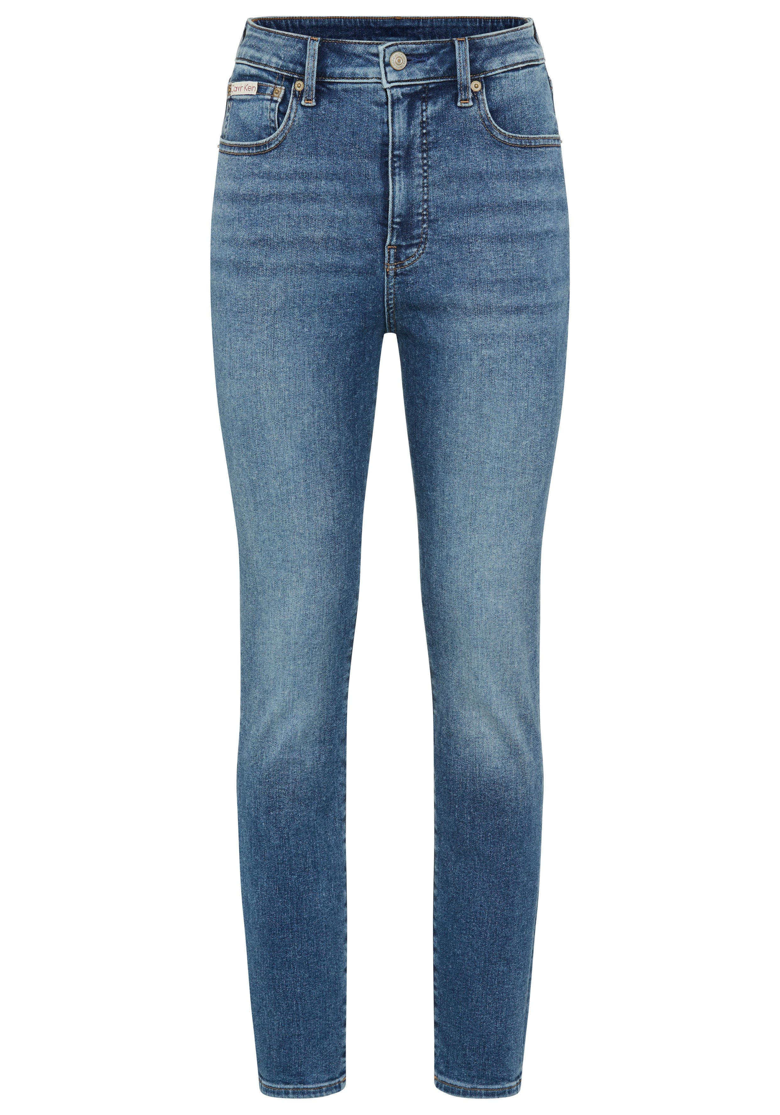 Calvin Klein Джинсы High-waist-Jeans skinny fit, used washed