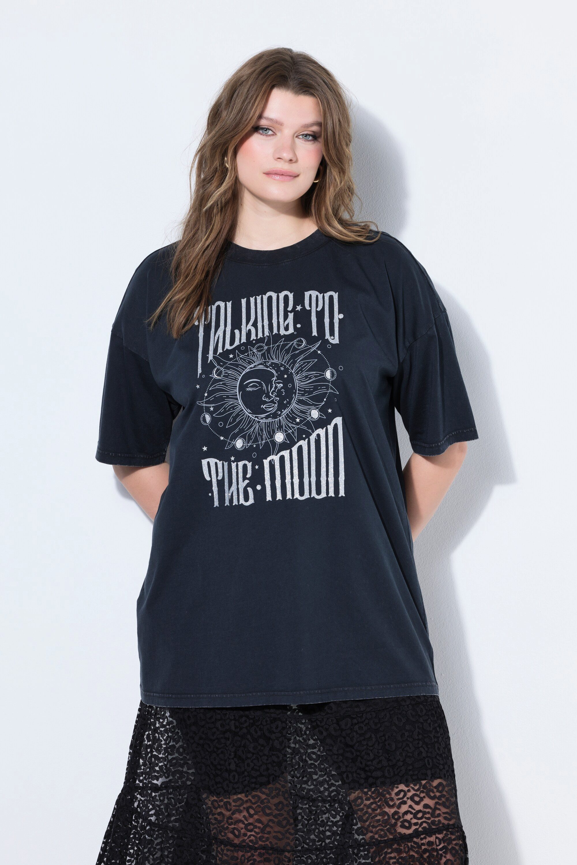 T-Shirt T-Shirt Oversized Vintage Look Sun-Print