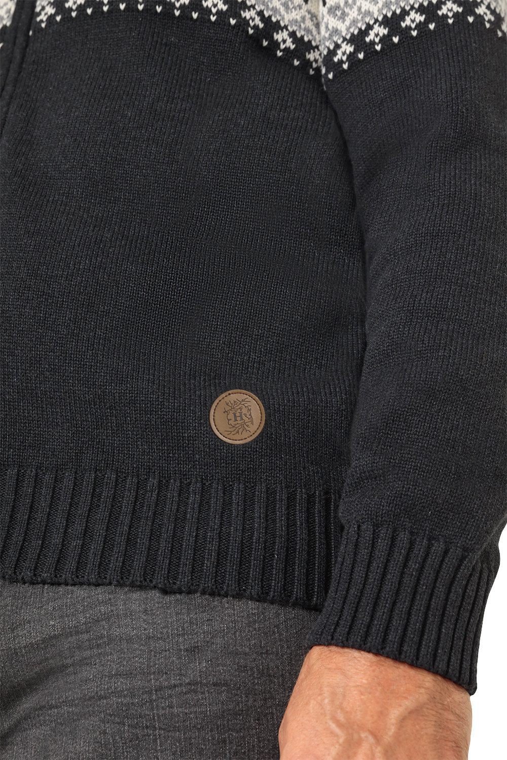 Hinterstoisser Strickjacke Mit charakteristischem Norweger-Muster