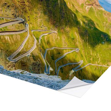 Posterlounge Wandfolie Editors Choice, Stelvio Pass - Italienische Gebirgspass-Straßen-Landschaft, Fotografie