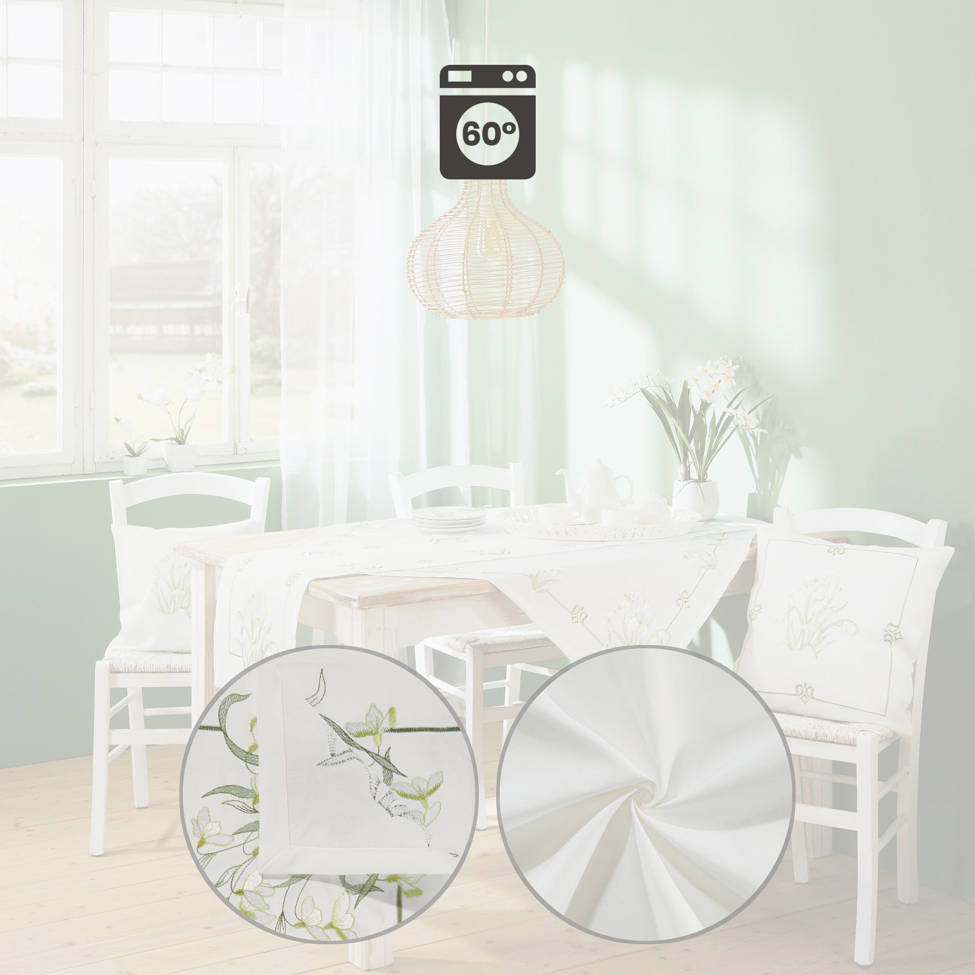 Erwin Müller Tischdecke Tischläufer "Schneeglöckchen", Blumen