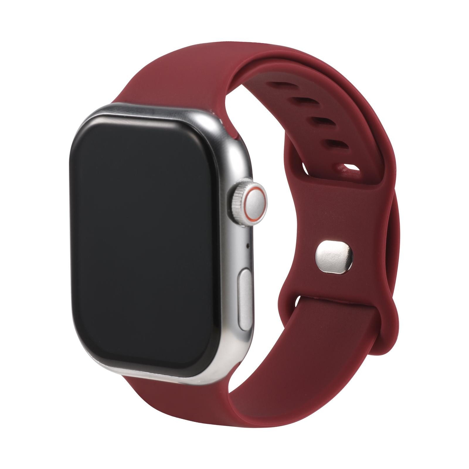 CoolGadget Smartwatch-Armband Fitnessarmband aus Silikon iWatch, für Apple Watch 1 2 3 4 5 6 7 8 9 10 11 SE 1 2 3 38 40 41 42 mm