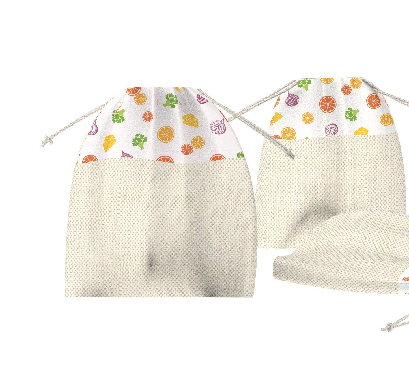 Nuts Gemüsebeutel und Obstbeutel, (Set, 2-tlg), wiederverwendbar, waschbar