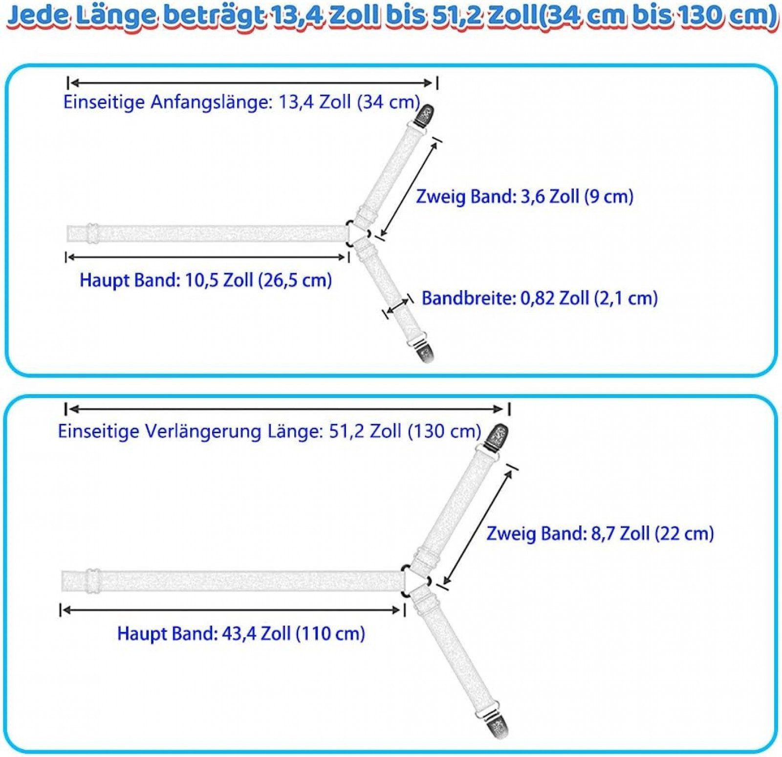 FELIXLEO Spannbettlaken Bettlakenspanner Elastische Verstellbare Bettlaken günstig online kaufen