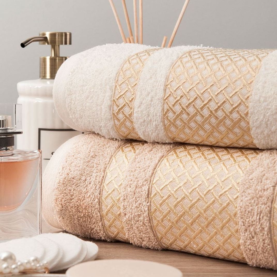 JESSIS TEX Handtücher Handtuch Set "EDEL" JESSIS TEX Baumwolle Creme mit Go günstig online kaufen