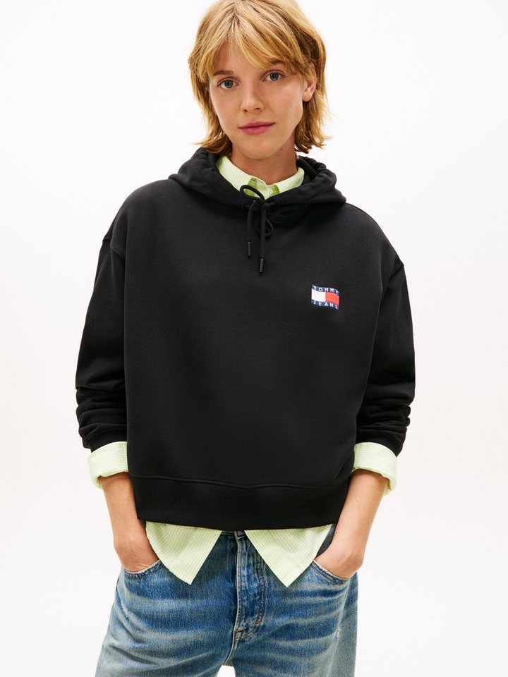Tommy Jeans Kapuzensweatshirt TJW RLX SH WAVY FLAG HOODIE im Relaxed Fit, Baumwoll-Qualität