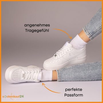 sockenkauf24 Sneakersocken 10 Paar SPORT Sneaker Socken Herren & Damen (Weiß, 39-42) Sportsocken Frotteesohle Baumwolle - 16200 WP