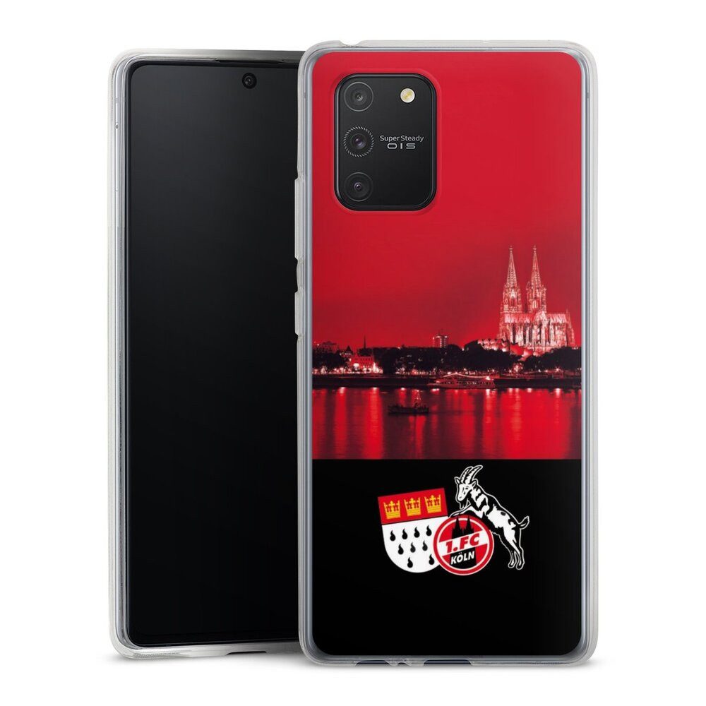DeinDesign Handyhülle Skyline 1. FC Köln Offizielles Lizenzprodukt Skyline Köln Rot, Samsung Galaxy S10 Lite Silikon Hülle Bumper Case Handy Schutzhülle