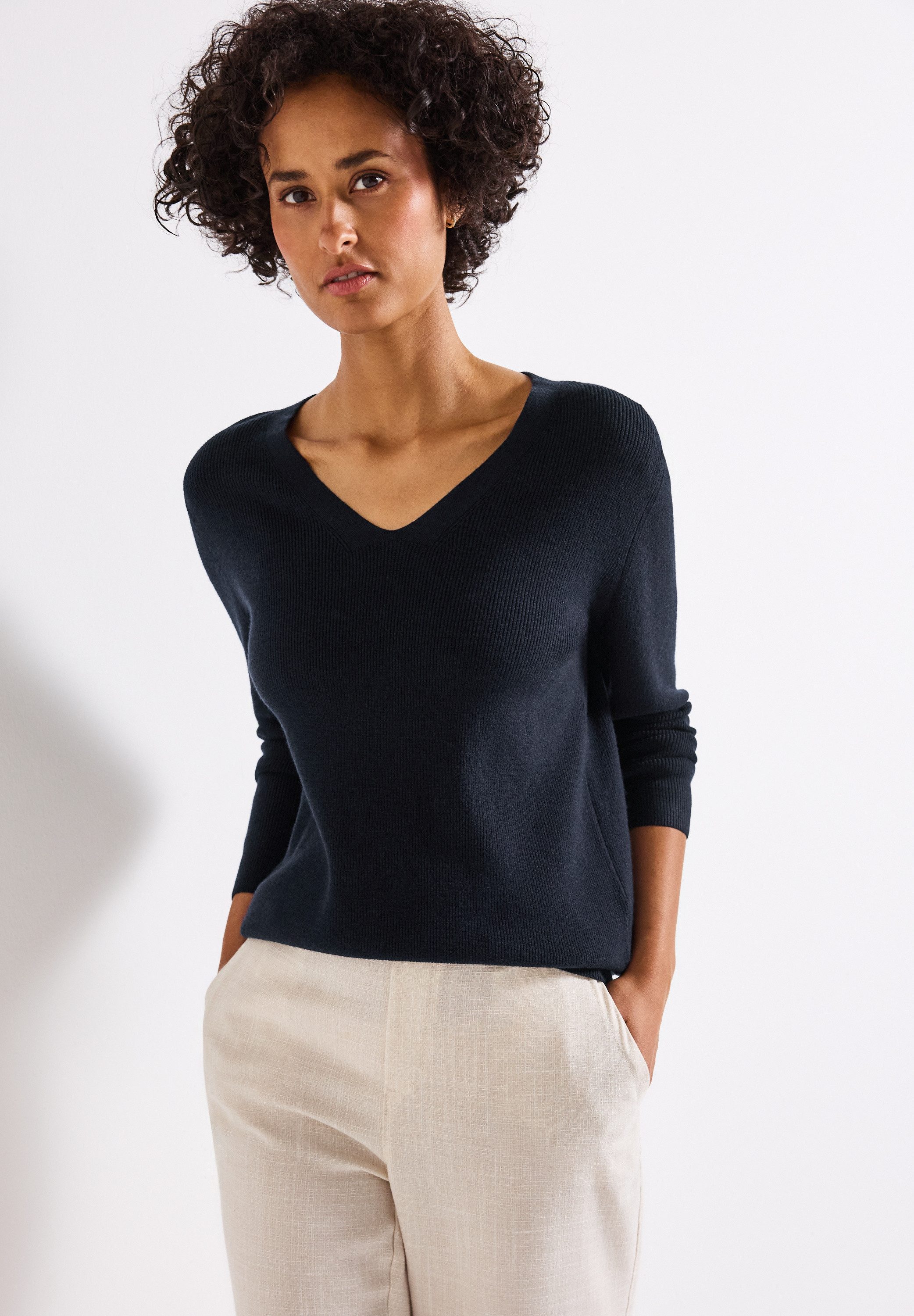 STREET ONE Strickpullover aus softem Materialmix günstig online kaufen