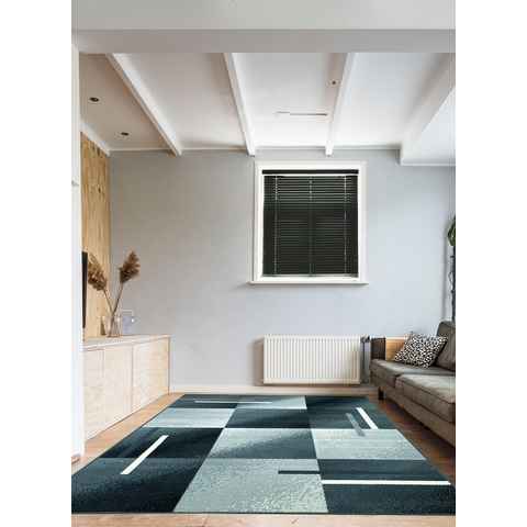 Teppich Nolan, my home, rechteckig, Höhe: 7 mm, modernes Design, Kurzflor, ideal im Wohnzimmer & Schlafzimmer