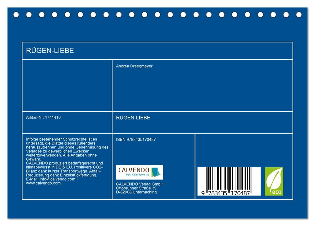 Thumbnail - CALVENDO Wandkalender RÜGEN-LIEBE (Tischkalender 2025 DIN A5 quer), CALVENDO Monatskalender