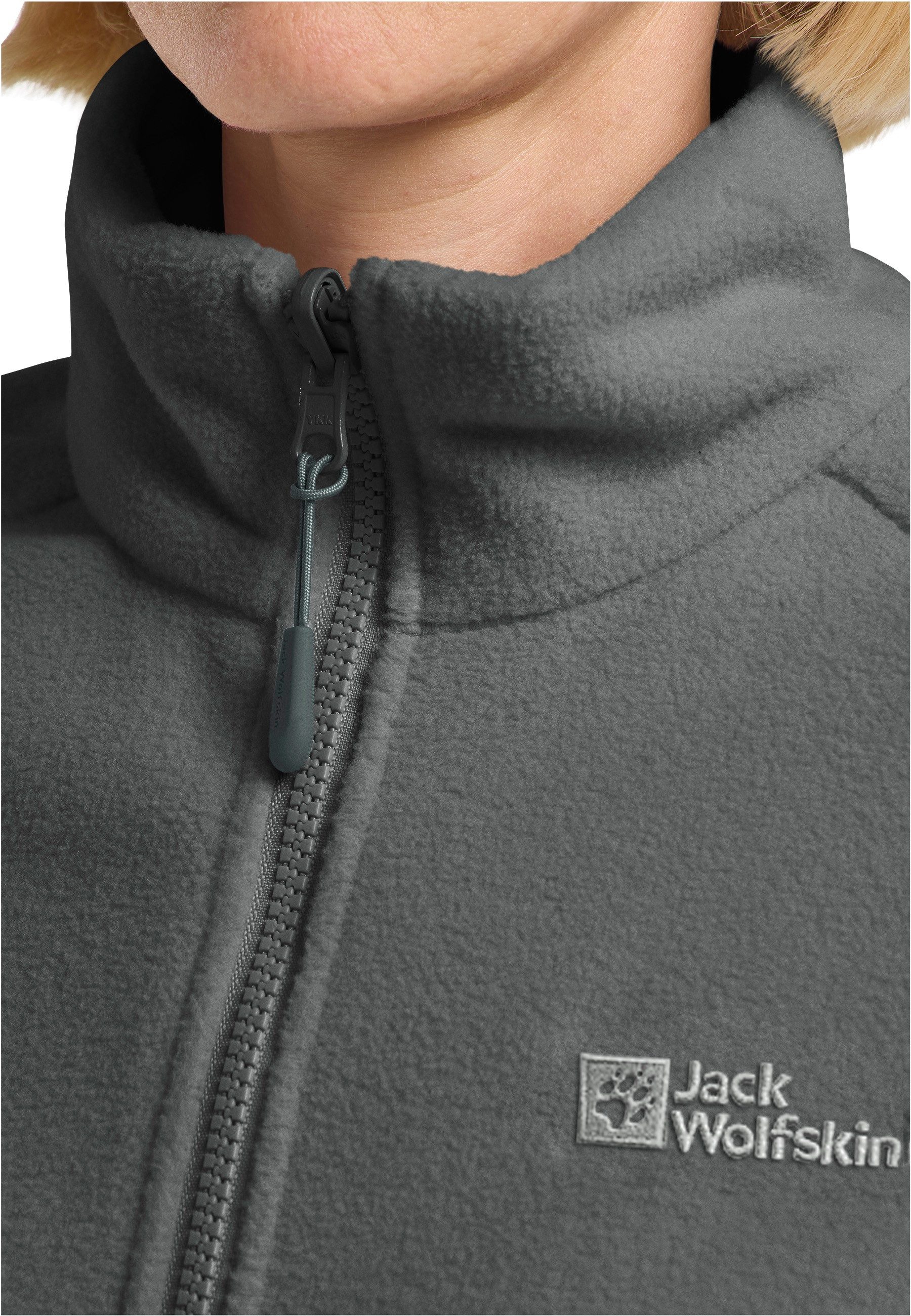 Jack Wolfskin Fleecejacke Moonrise atmungsaktiv, wärmend, Teil des 3-in-1-Systems, mit Eingrifftaschen