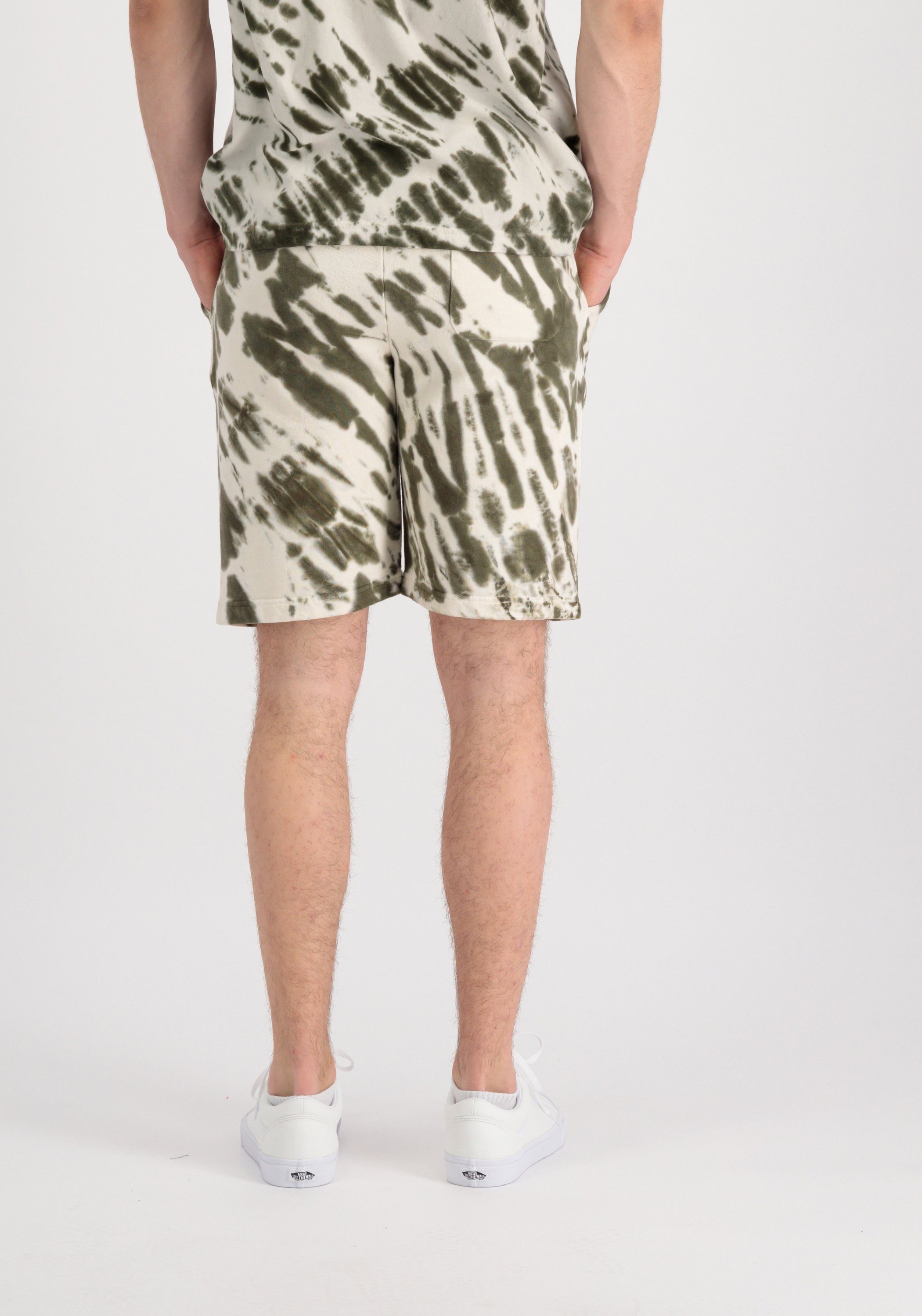 Alpha Industries Sweatshorts Alpha Industries dark Shorts Men Shorts olive Dye Tie 