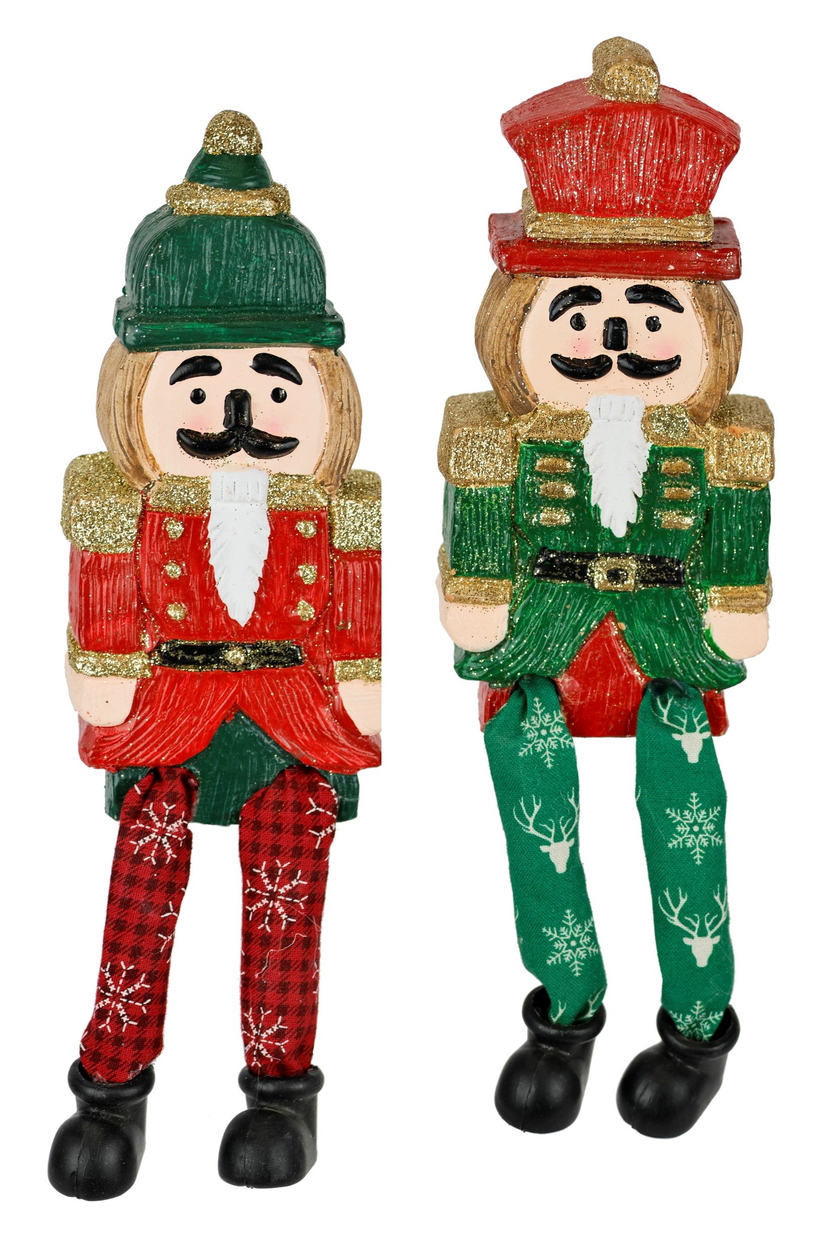 I.GE.A. Dekofigur Kantenhocker Nussknacker, 2er Set, Dekofigur Statue Deko günstig online kaufen