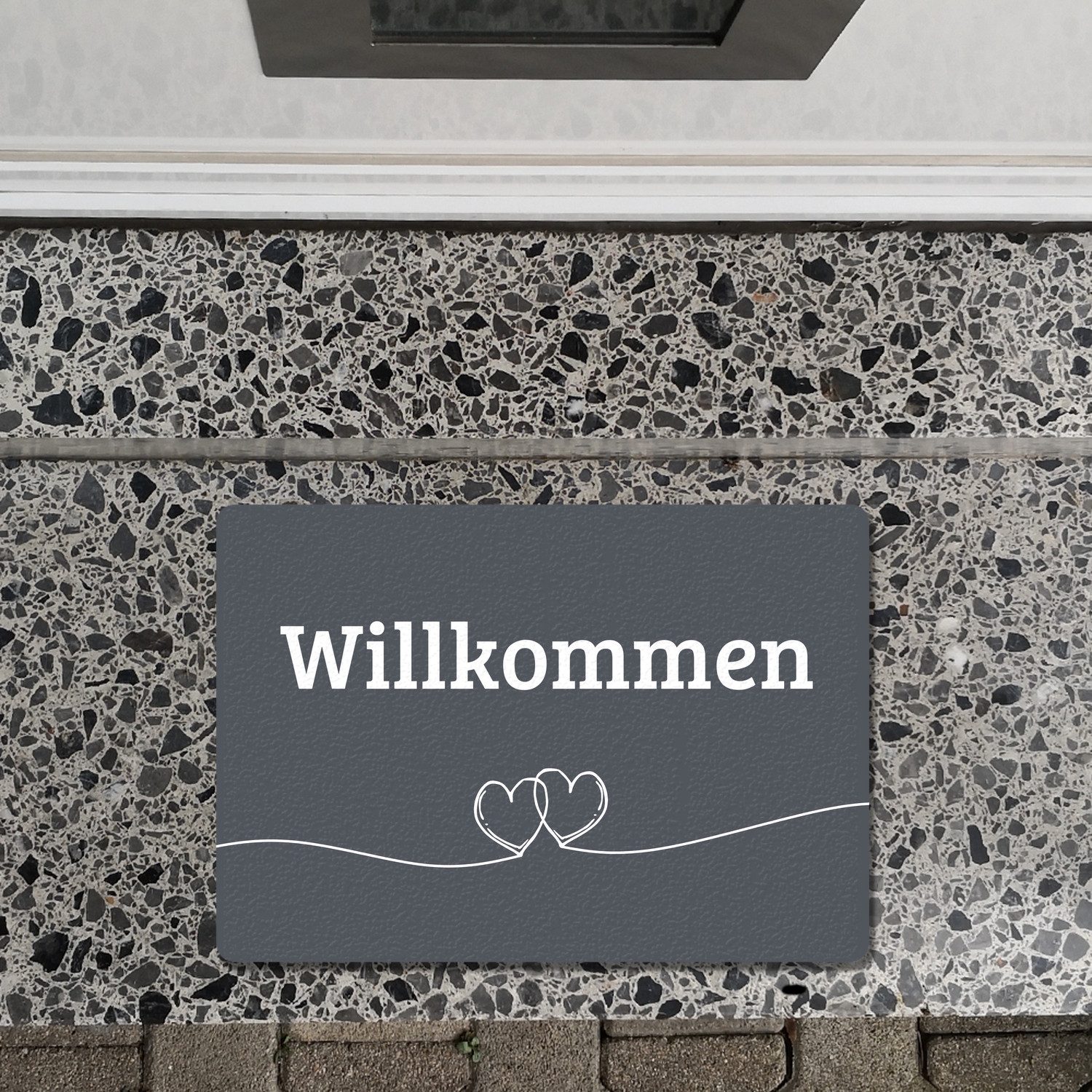 speecheese Fußmatte Fußmatte Willkommen in dunkelgrau günstig online kaufen