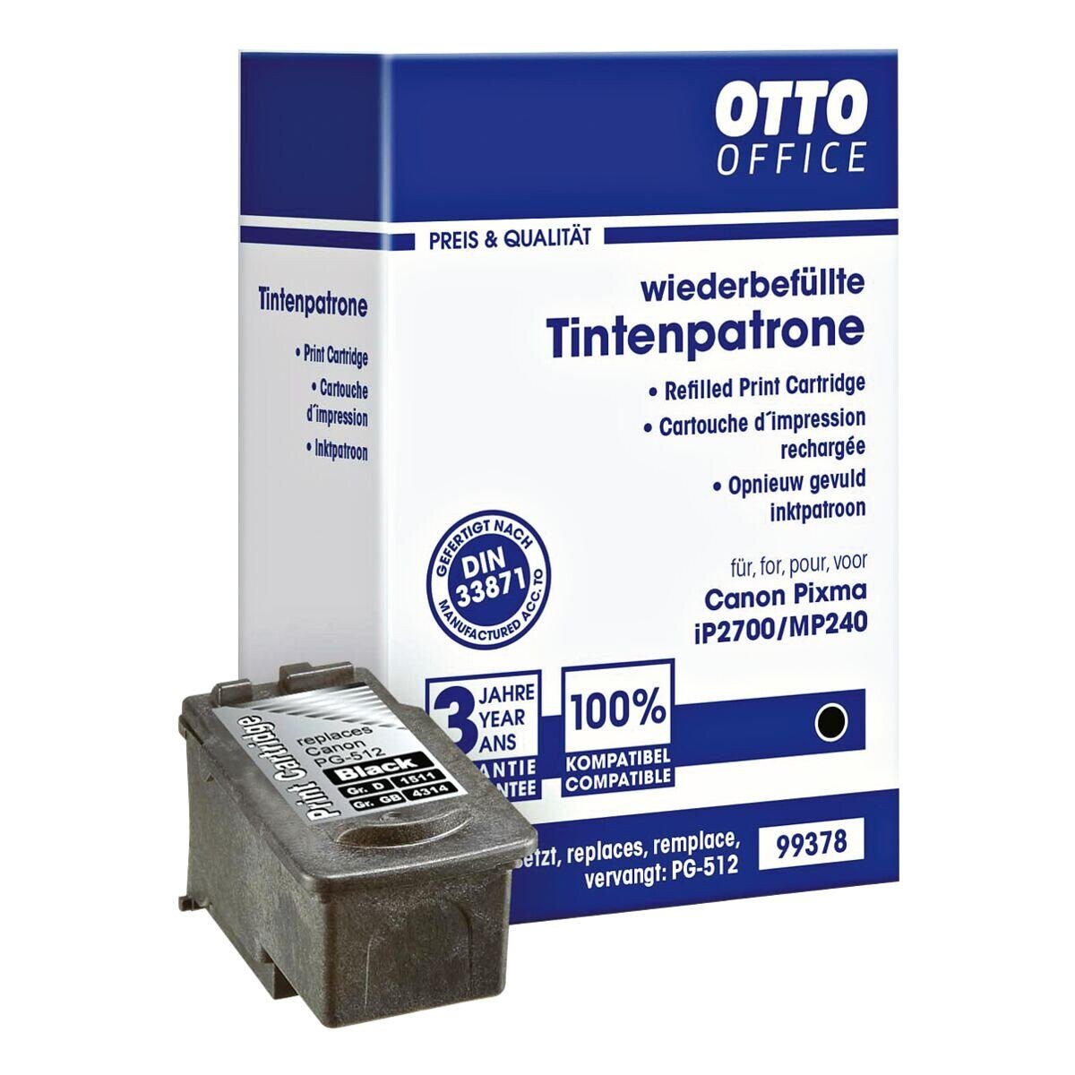 Otto Office  Office PG-512 Tintenpatrone (ersetzt Canon PG-512, schwarz)