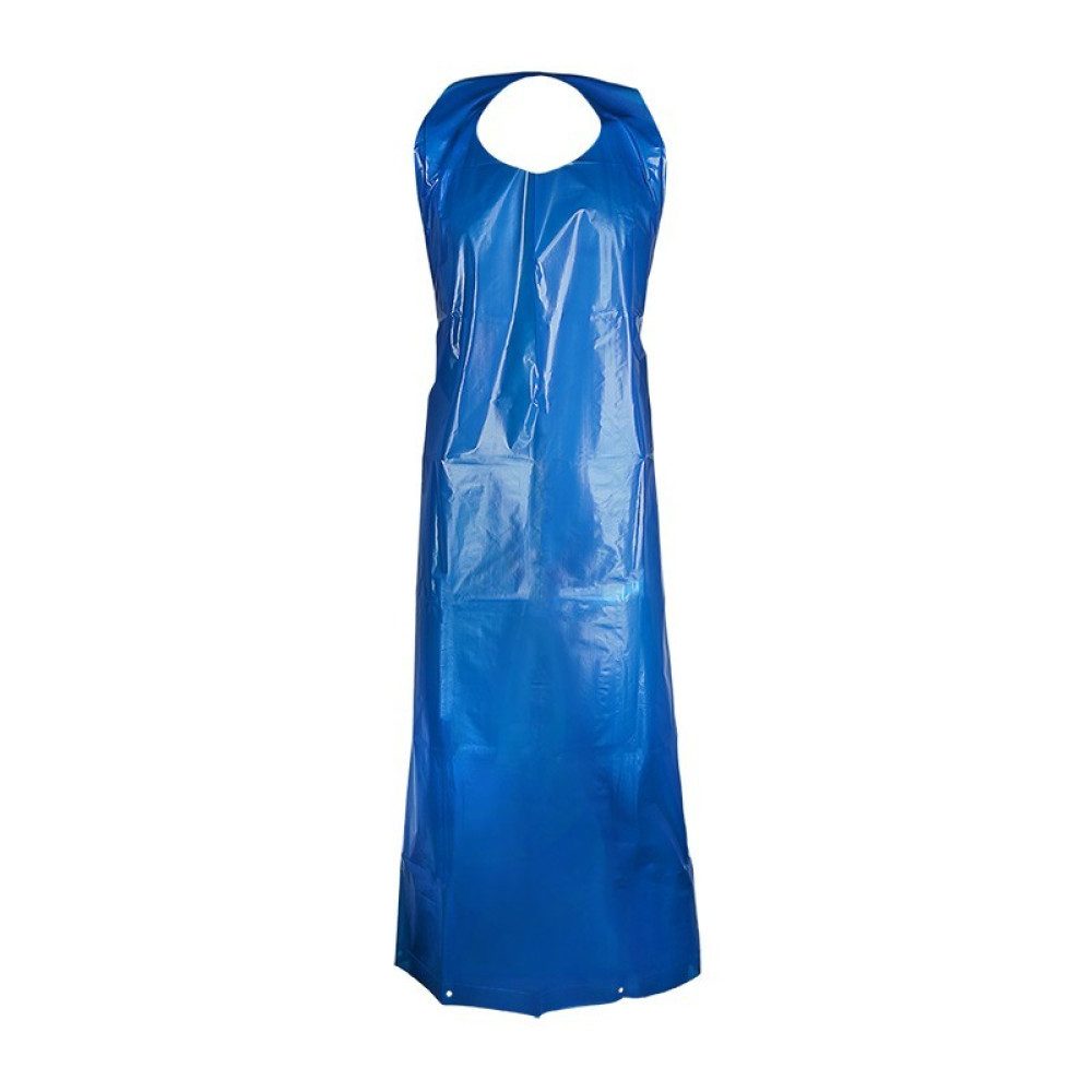 PRO FIT by Fitzner Umhängeschürze PE Einwegschürze, 75 x 120 cm, blau,100 St. geblockt, 30 my