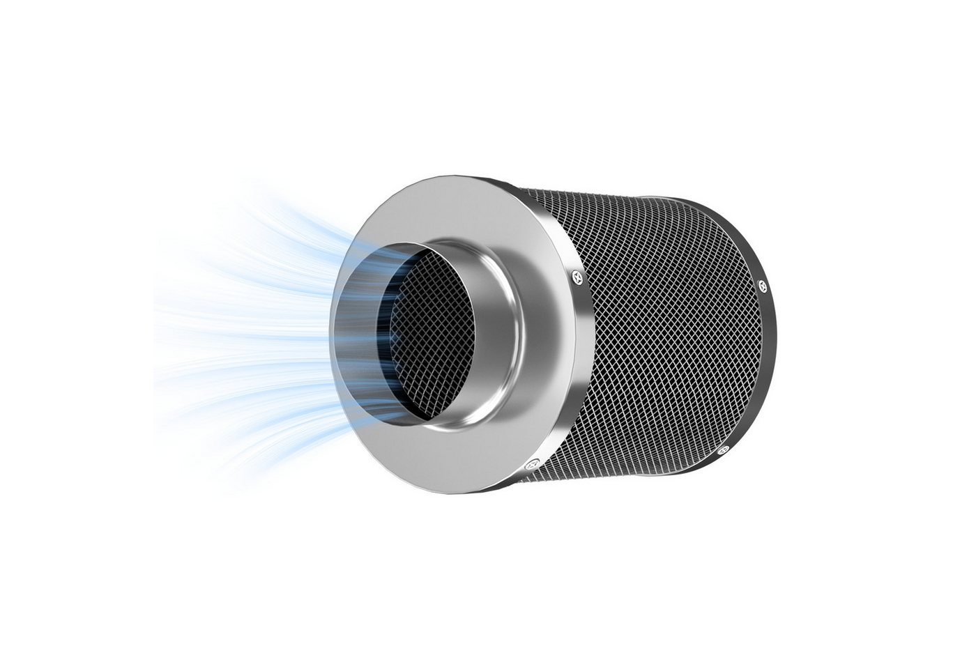 CannoBox Geruchsfilter Aktivkohlefilter 100 mm-für Growbox Zelt Schrank Abluft Anbau, 210 CFM,10 cm Durchmesser,Aktivkohlefilter für Growzelt Komplett Set