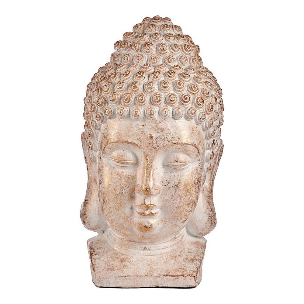 3 den Kopf Polyesterharz für WeißGolden Figur Ibergarden Dekofigur Garten Buddha Dekorative