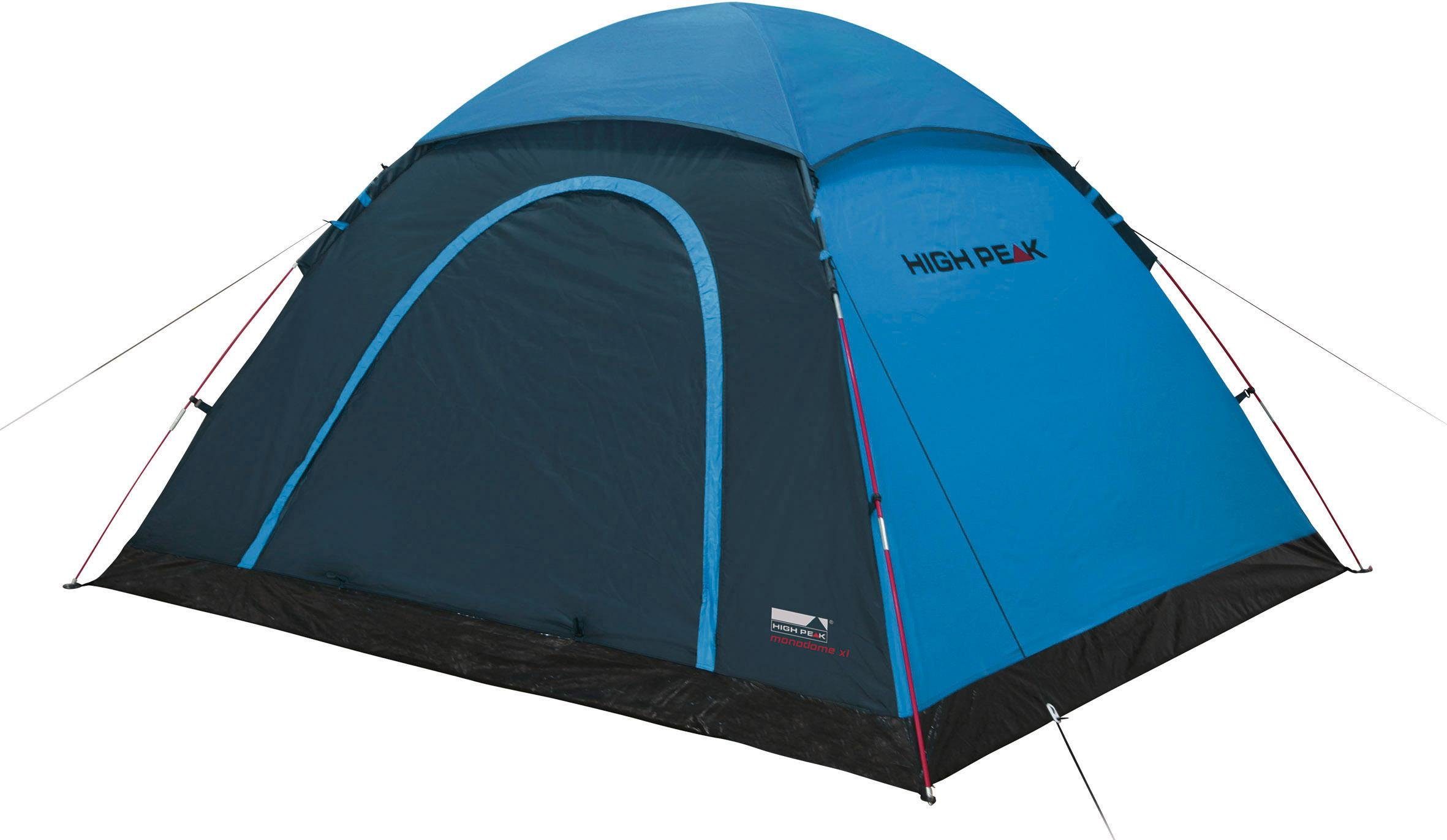 High Peak Kuppelzelt Monodome (mit XL, blau-grau Transporttasche) 4 Personen