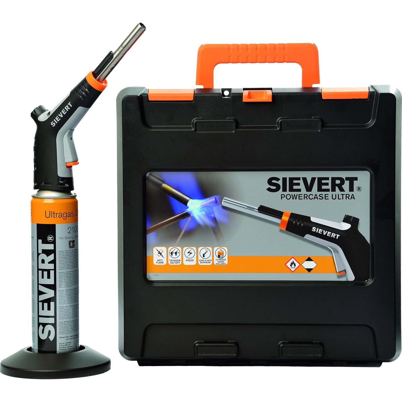Sievert Autogenschweißgerät SIEVERT Powercase Ultra Lötset 2,2 kW - 253505