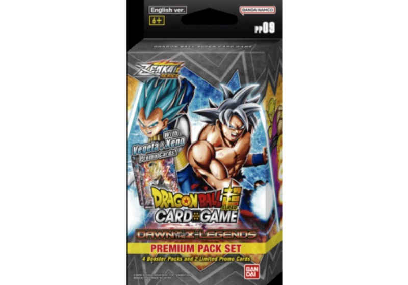 Bandai Spiel, DragonBall Sammelkartenspiel Dragon Ball Super Card Game Premium Pack - Zenkai Series Set 01 PP09, 4 Boosterpacks