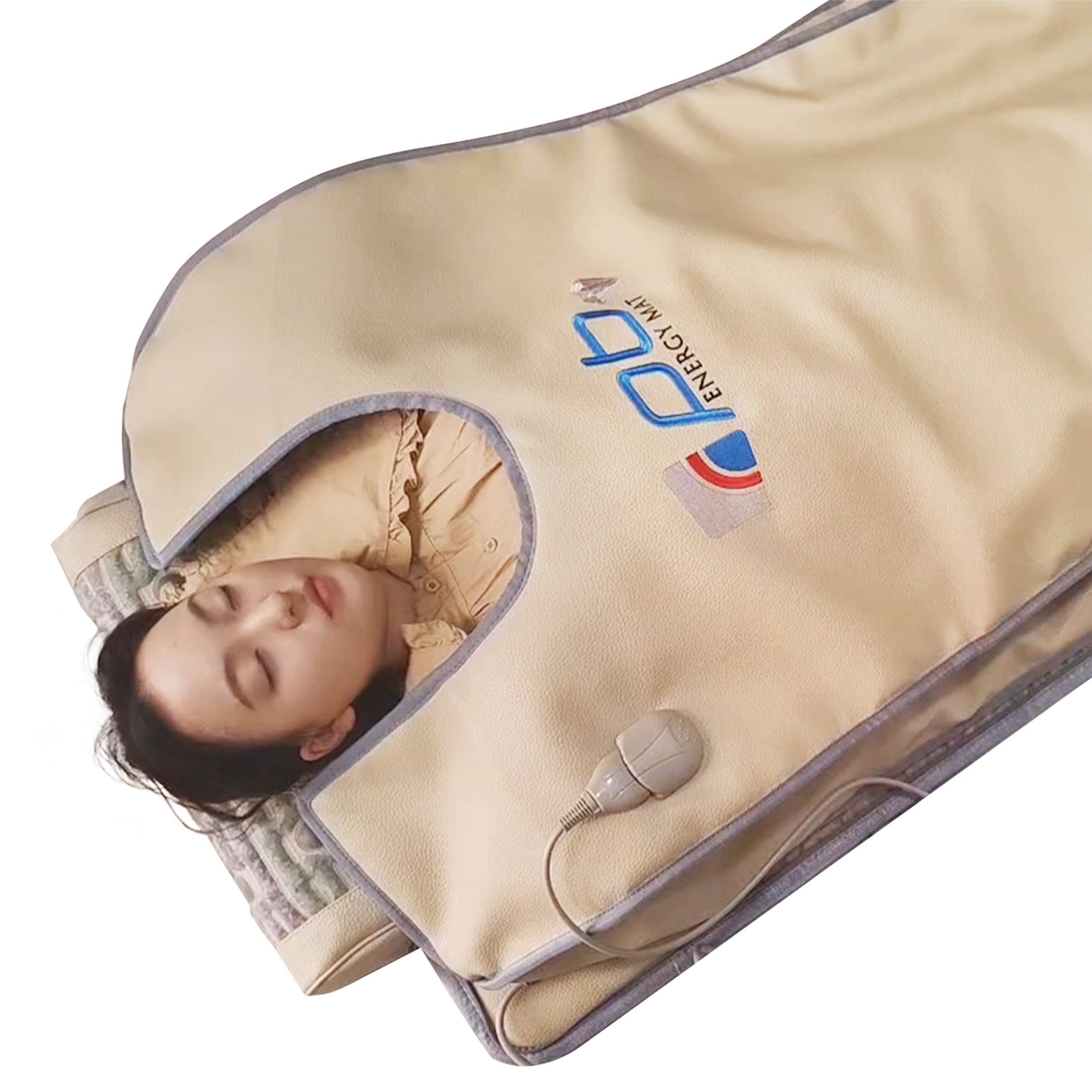 pb Energy Mat Massagematte Premium Sauna Set, Photon, Ferninfrarot, Biophotonen-Licht, Set 7 teilig 7-tlg., Erleben Sie Infrarotsauna neu, Gewichtsreduktion Entgiftung Saunadecke, 30℃∼70℃ Einstellung Schumann-Frequenz Puls. Magnetfeld 1 bis 30 Hz