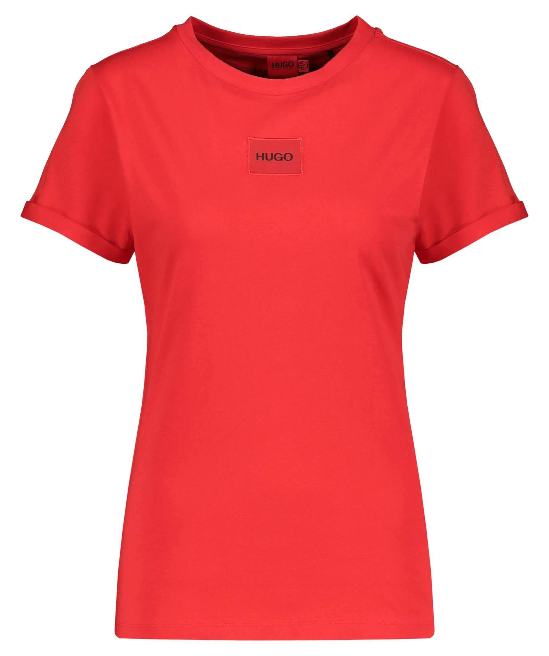 Damen pink (1-tlg) (71) T-Shirt THE T-Shirt SLIM HUGO TEE