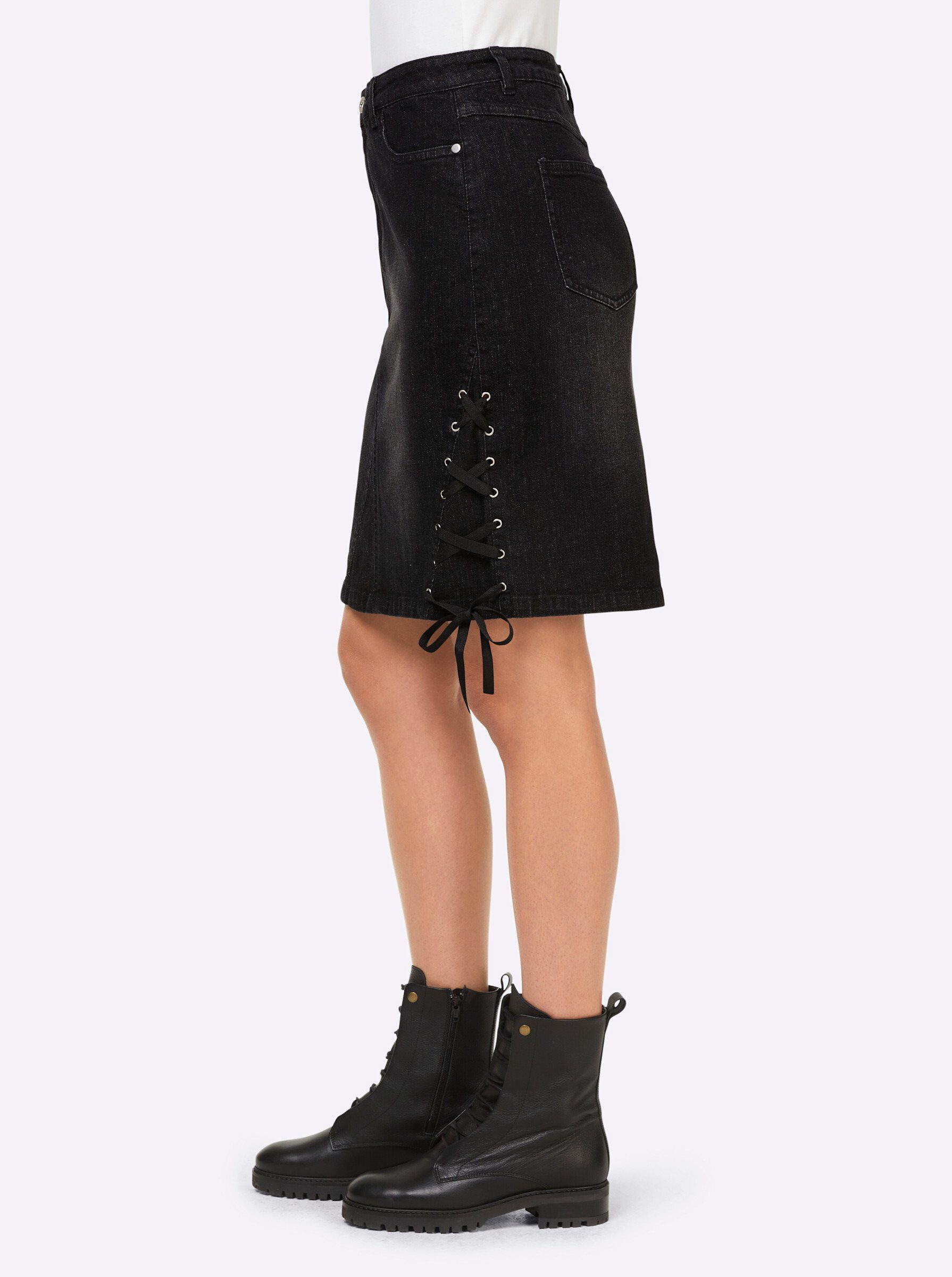 heine A-Linien-Rock Jeans-Rock günstig online kaufen