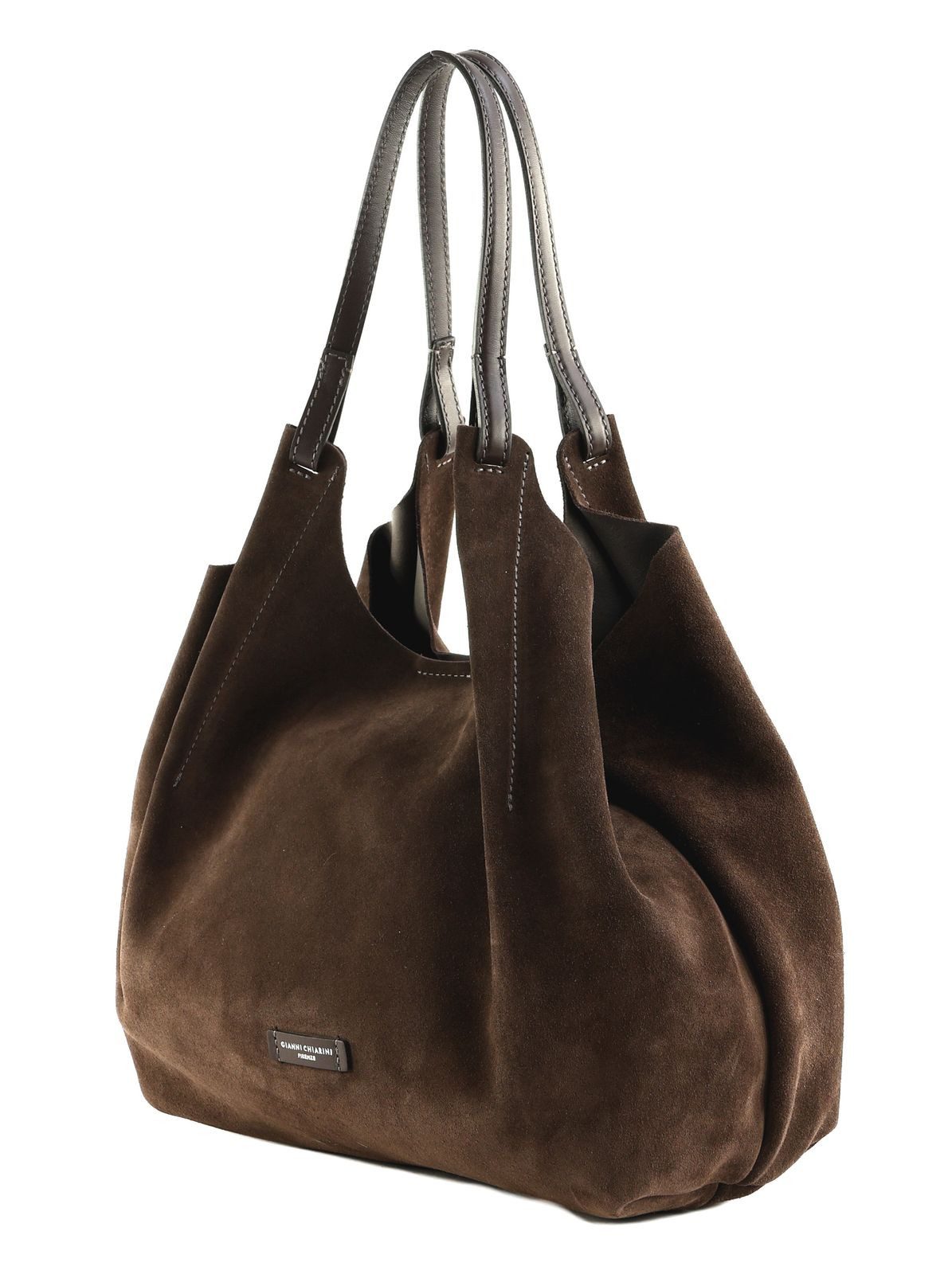 GIANNI CHIARINI Shopper Shopping Bag (Set, 2-tlg), aus echtem Rindsleder