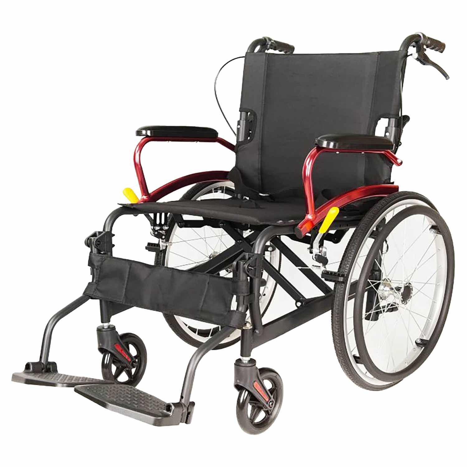 Antar Medizin GmbH Rollstuhl ANTAR AT52324 Standardrollstuhl, faltbarer Aluminiumrahmen, Schnellverschlussräder, mit Sicherheitsgurt