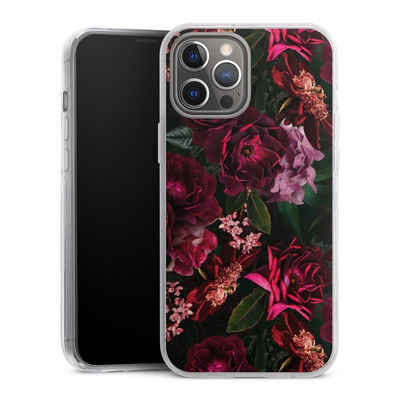 DeinDesign Handyhülle Rose Blumen Blume Dark Red and Pink Flowers, Apple iPhone 12 Pro Max Hülle Bumper Case Handy Schutzhülle