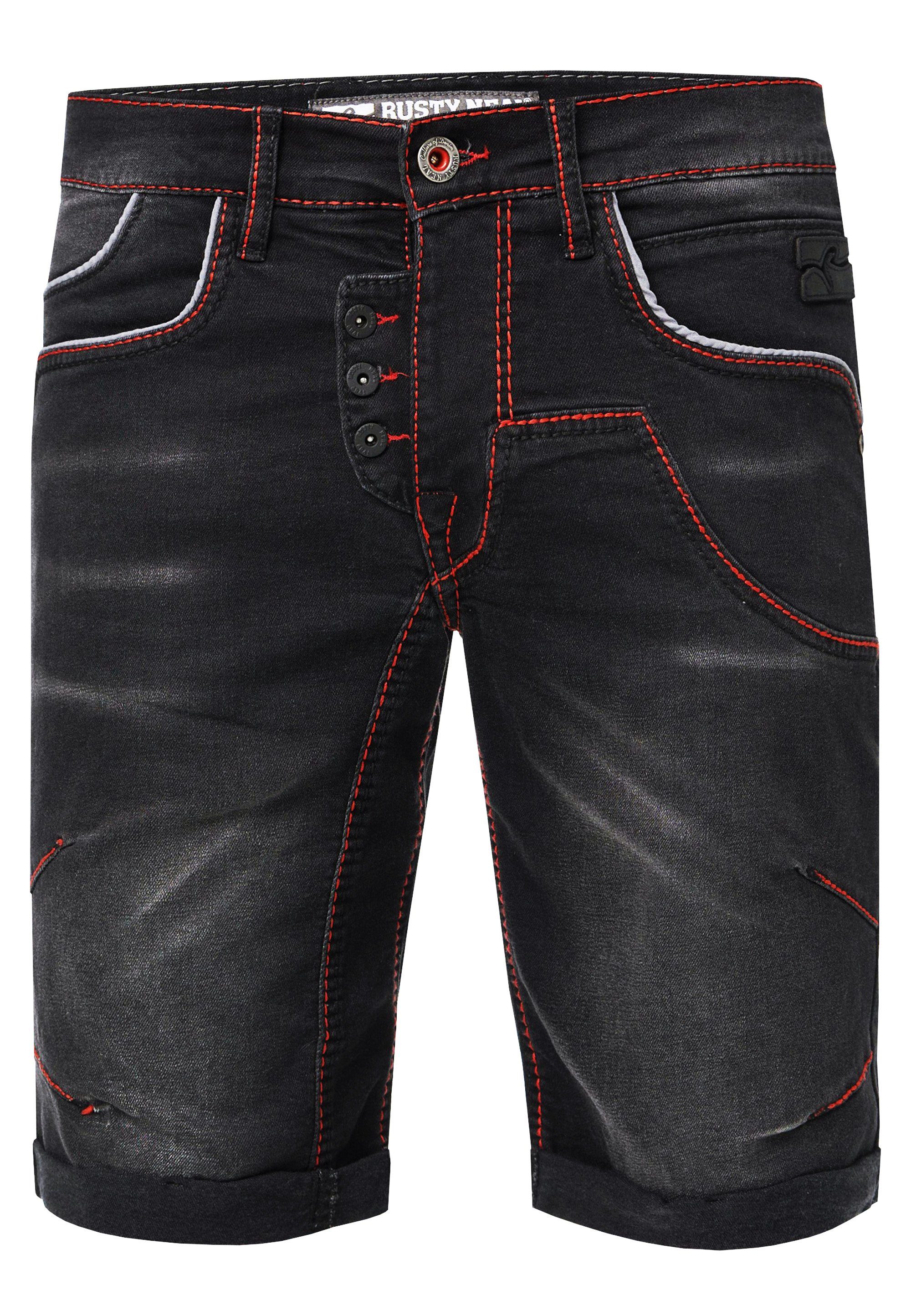 tollem Rusty Ruben Shorts in Neal schwarz Jeans-Look