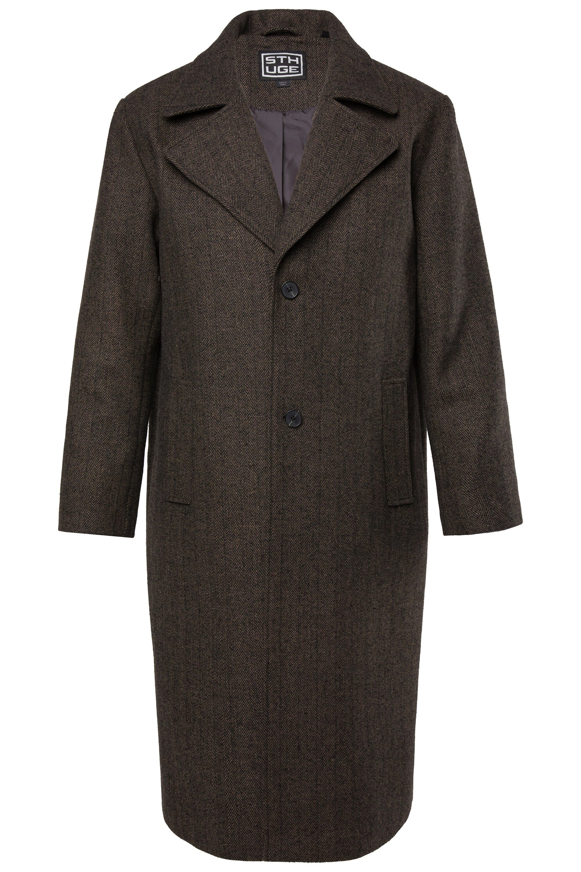 STHUGE Kurzmantel STHUGE Mantel Fischgrat bis 8 XL günstig online kaufen