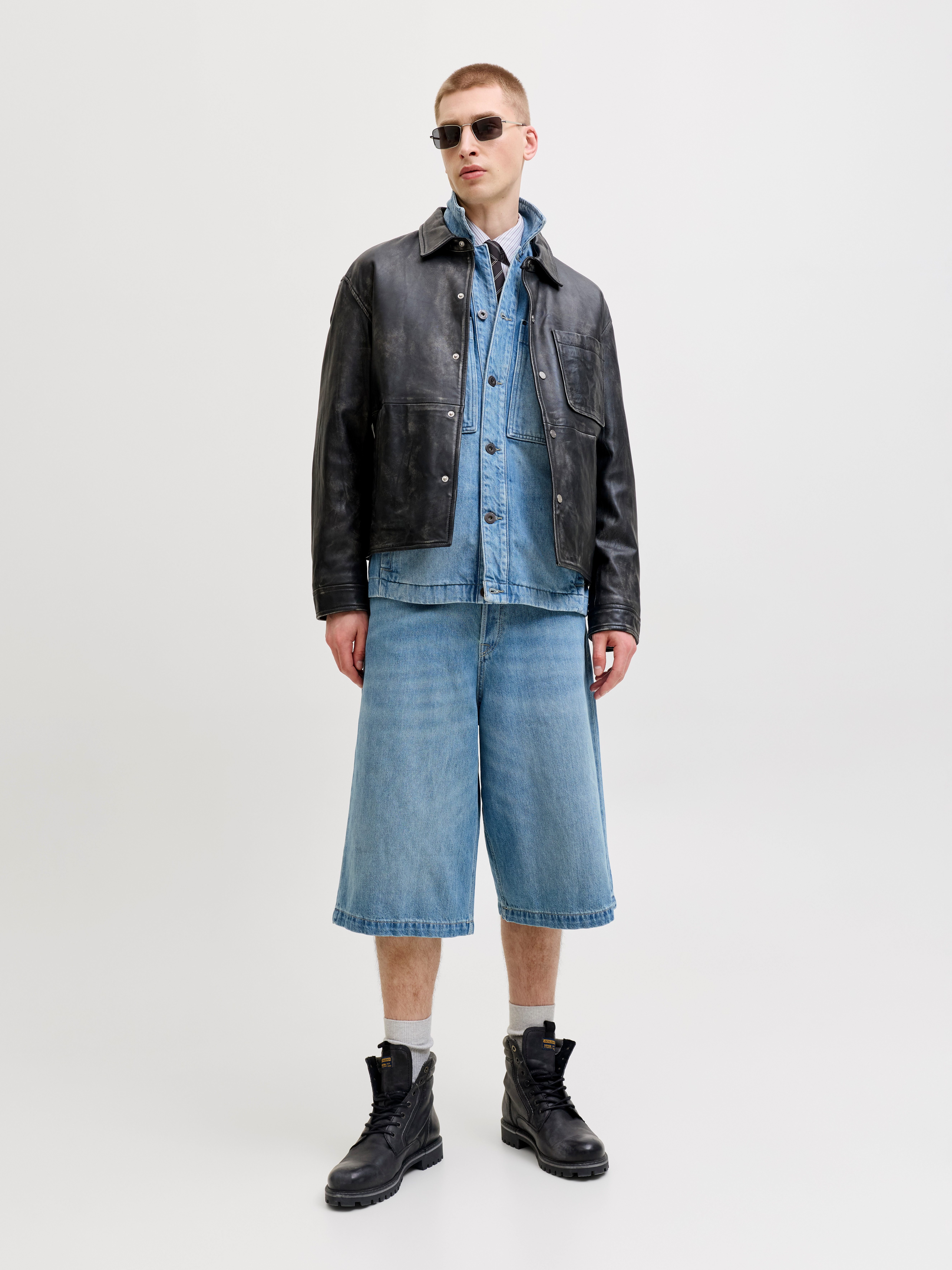 Jack & Jones Jeansbermudas JJIBILLY JJLUCA JORTS AKM 793 LN Baumwolle
