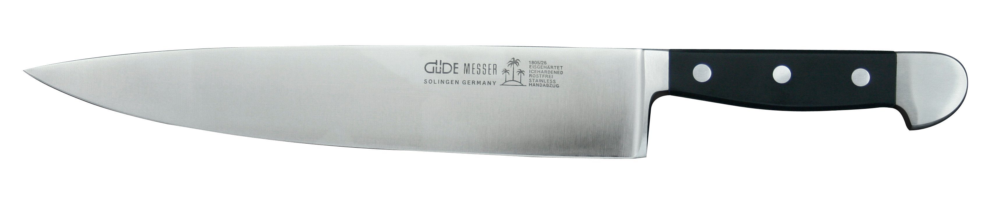 Güde Messer Solingen Kochmesser Alpha, 26 cm - CVM-Messerstahl - Griffschalen Hostaform