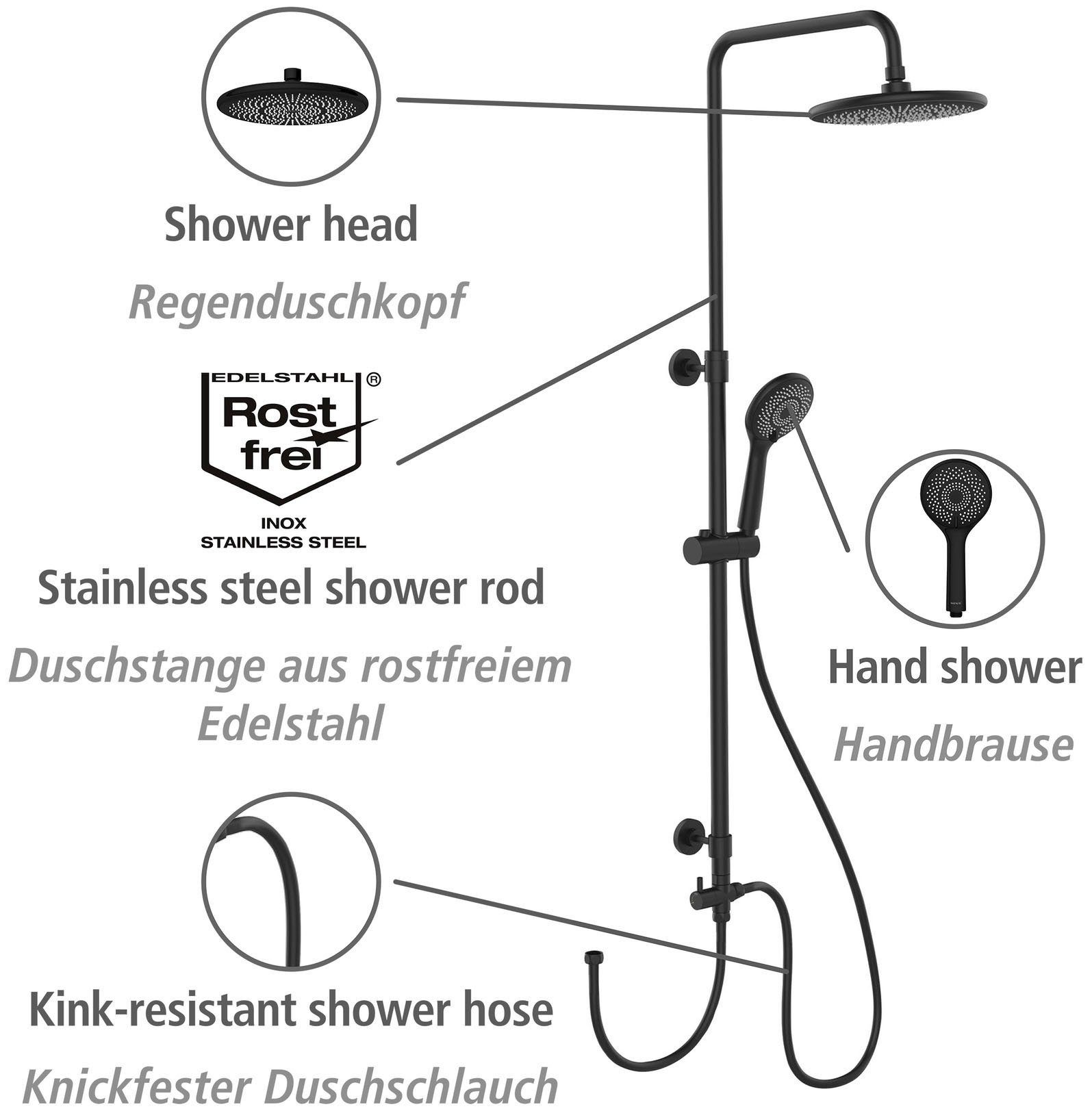 oder Duschsystem an Anschluss bestehende Wandanschlussbogen WENKO Armatur Watersaving, einfacher
