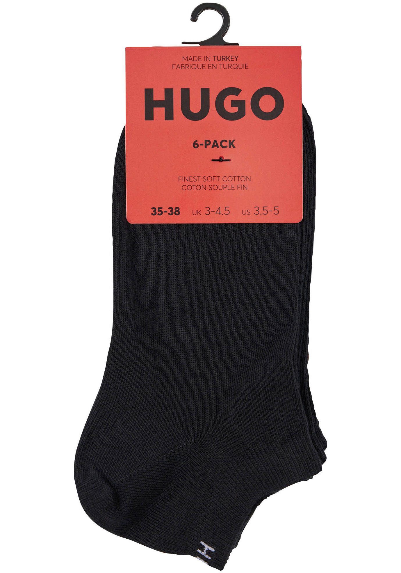 HUGO Sneakersocken Socken 6P AS UNI CC W 10 (6-Paar) mit Markenschriftzug a günstig online kaufen