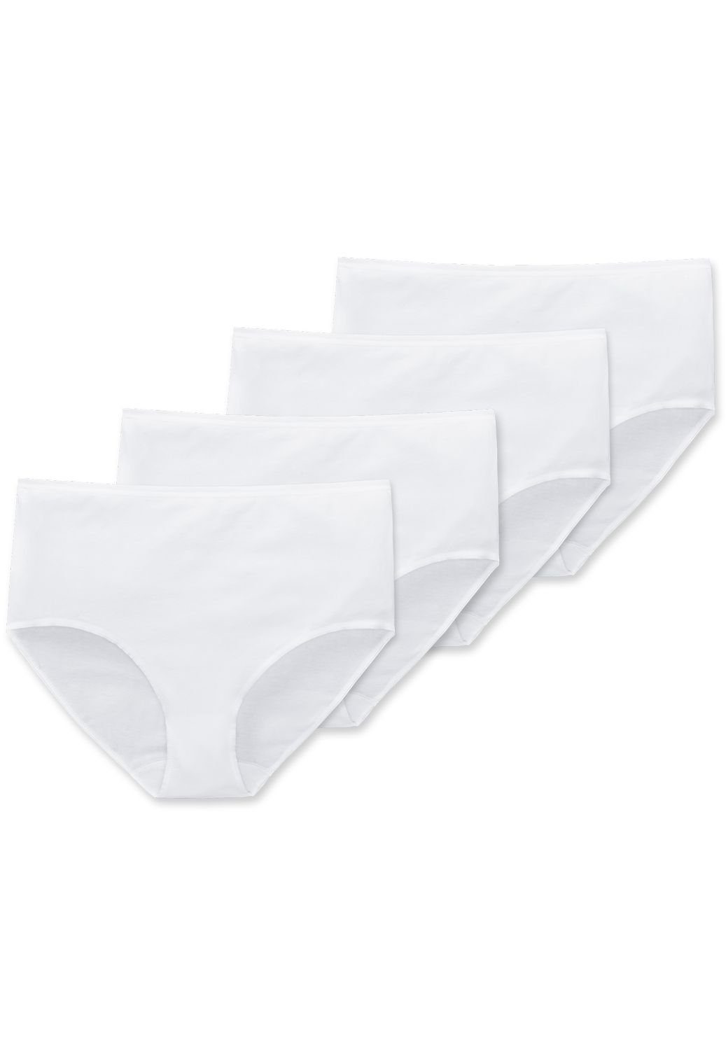 Weiß Cotton Slips Slip Essentials Schiesser 4er Pack im (4-St) Midi