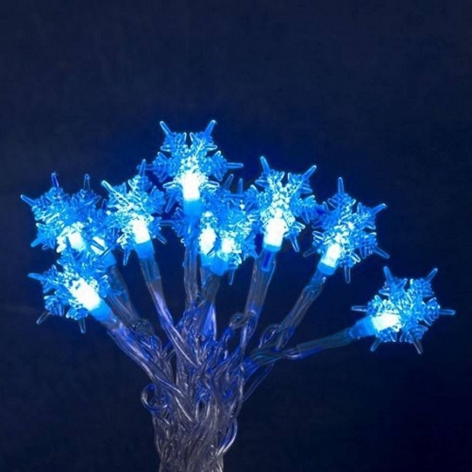 KONSTSMIDE LED-Lichterkette 1260-403 LED Lichterkette 10er Schneeflocke blau