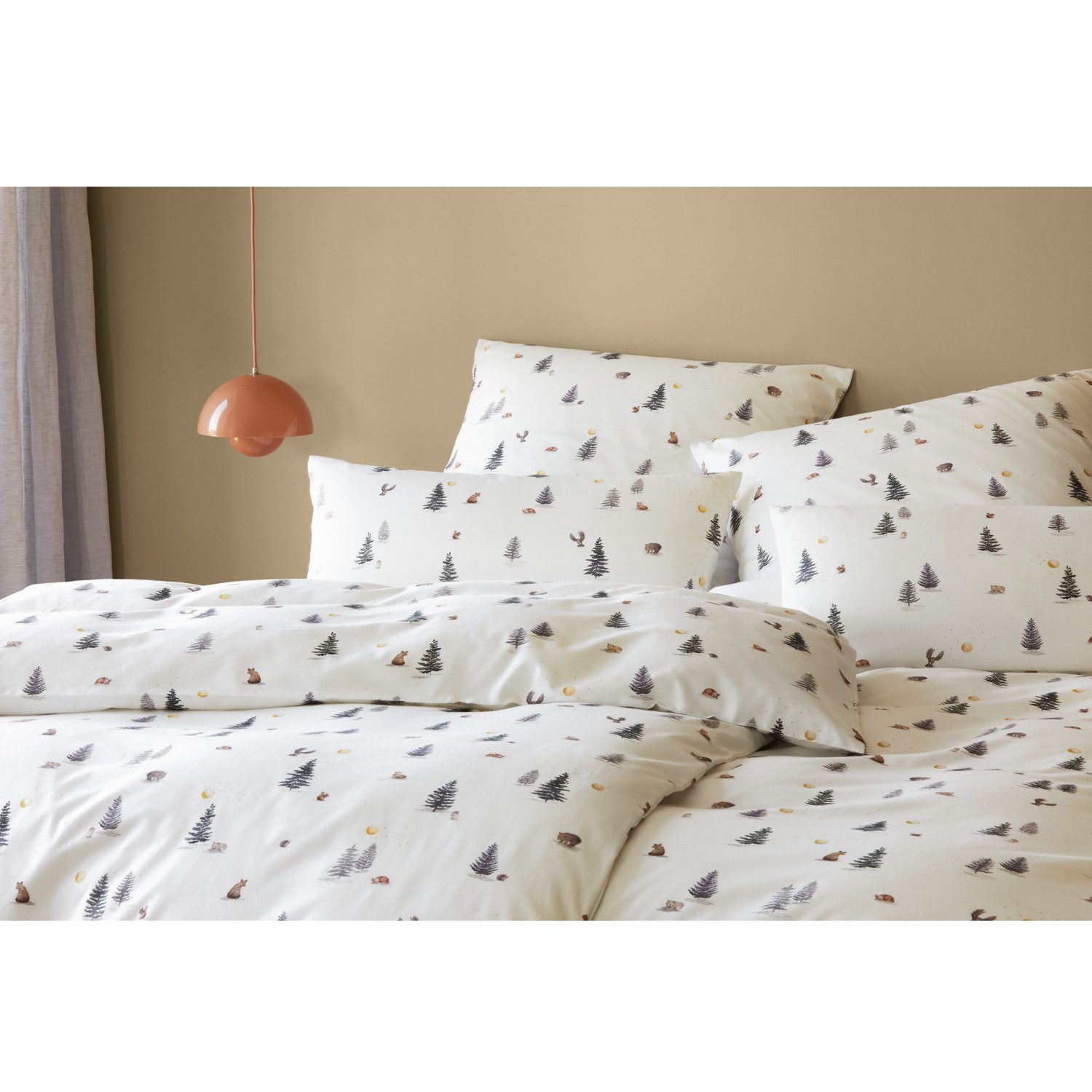 Elegante Bettwäsche Elegante Flanell Bettwäsche Winterwald günstig online kaufen