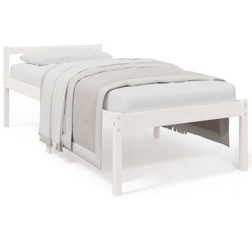 vidaXL Bett Seniorenbett Weiß 100x200 cm Massivholz Kiefer