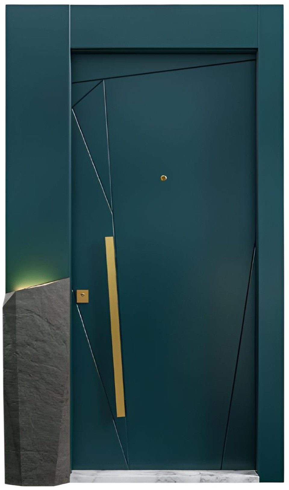 Xlmoebel Haustür Dunkelgrüne Sicherheitstüren für Hotels und Schlösser, Made in Europa